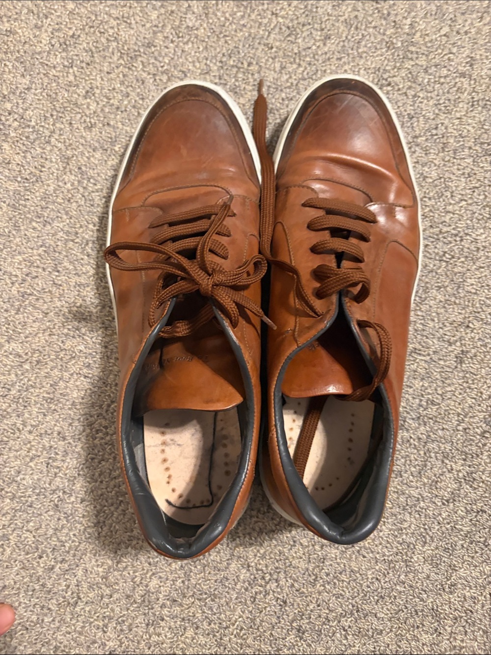 Men's Brown Leather to boot New York sneakers no insole size 11